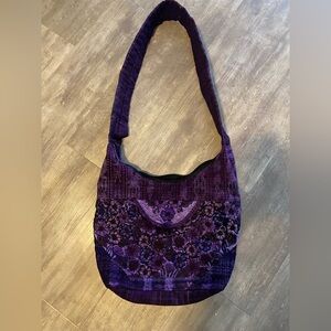 Hippie folk crossbody hobo bucket bag